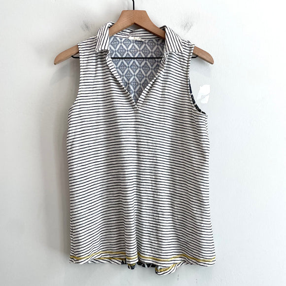Striped Geometric Back Top
