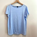 Ruffle Sleeve Linen Tee-2