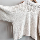 Cold Shoulder Open Knit Chunky Sweater-13
