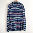 Striped Open Knit Turtleneck Sweater-6