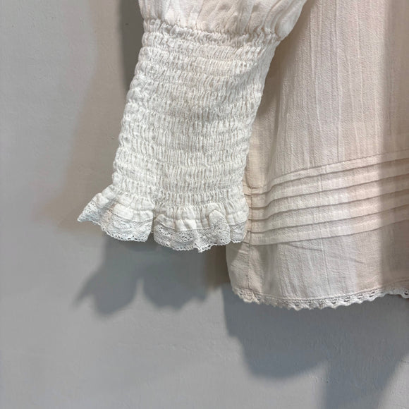 Floral Embroidered Peasant Top