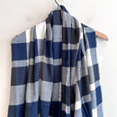 Plaid Tassel Trim Scarf-3