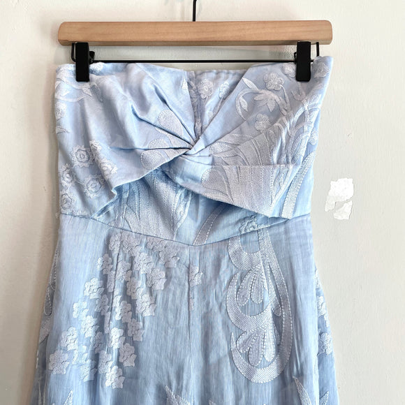 Embroidered Strapless Jumpsuit
