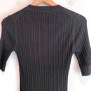 Pointelle Short Sleeve Sweater-11