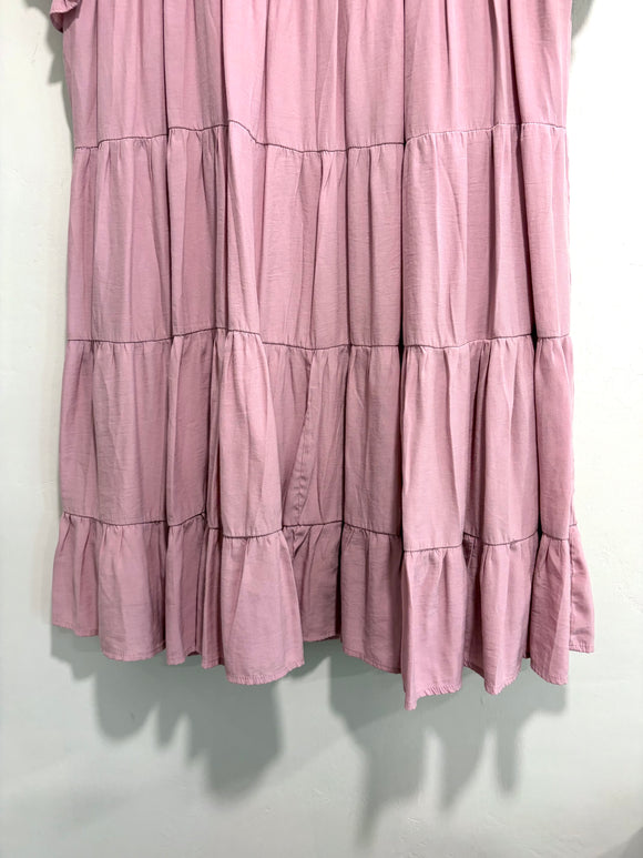 Embroidered Ruffle Shift Dress