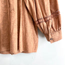Crochet Inset Button Down Top-11