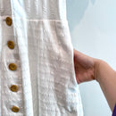 Button Front Short Sleeve Dress-5