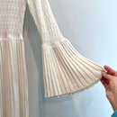 Knit Bell Sleeve Sweater Dress-6