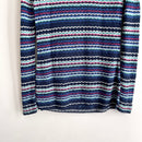 Striped Open Knit Turtleneck Sweater-8