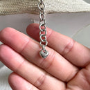 Scroll Heart Silver Pendant Necklace-7