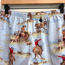 Cowboy Flannel Sleep Shorts-7