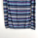 Striped Open Knit Turtleneck Sweater-4