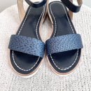 Raffia Open Toe Sandals-5