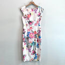 Textured Floral Sheath Dress-2