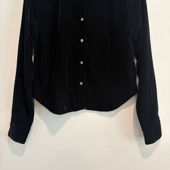 Velvet Button Down Top