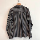 Striped Button Down Silk Shirt-9
