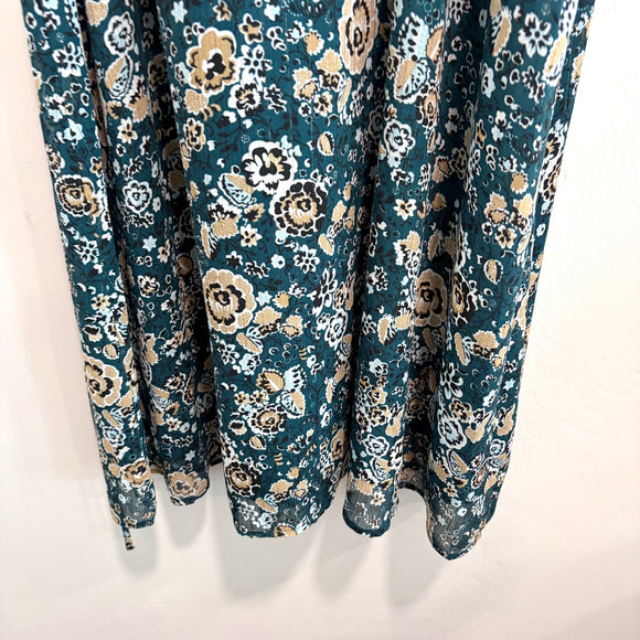 Floral Wrap Midi Dress
