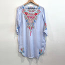 Pastel Embroidered Tunic Top-2
