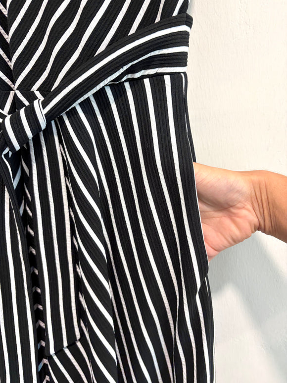 Striped Tie Front Dress
