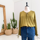 Lace Up V-Neck Top-1