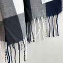Plaid Tassel Trim Scarf-7
