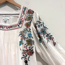 Floral Embroidered Peasant Top-6