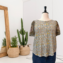 Floral Keyhole Top-1