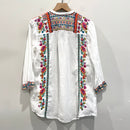 Floral Embroidered Ramie Top-10