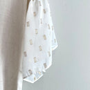 Bow Front Semi-Sheer Fleck Sleeve Top-5