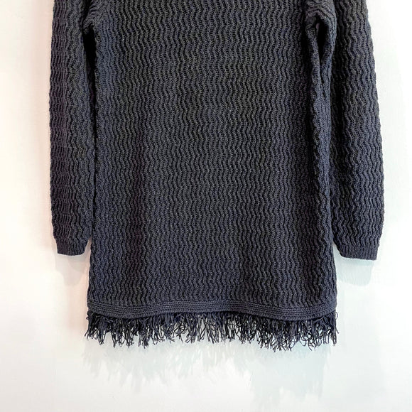 Textured Fringe Hem Sweater