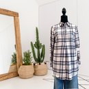 Plaid Long Sleeve Tunic Top-1