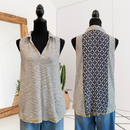 Striped Geometric Back Top-1