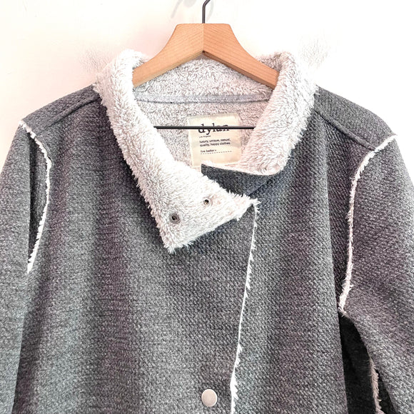Fuzzy Soft Lined Sweatshirt Jacket