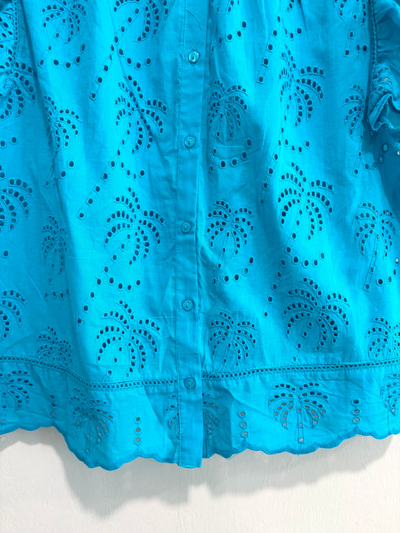 Palm Tree Eyelet Top