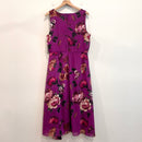 Draped Neck Floral Midi Dress-10