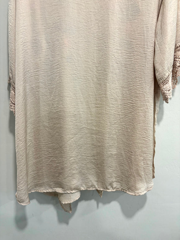 Floral Embroidered Kimono Cardigan