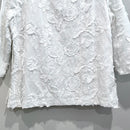 3D Floral 3/4 Sleeve Top-11