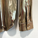 Shine Metallic Button Down Top-12
