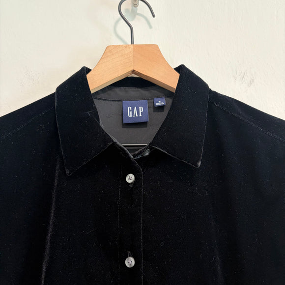 Velvet Button Down Top