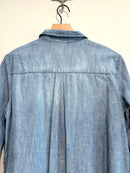 1/2 Button Utility Chambray Top-7