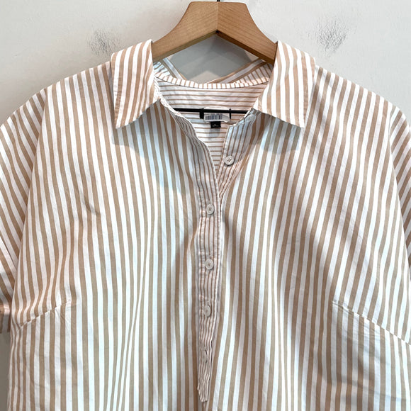 Striped Button Back Popover Top