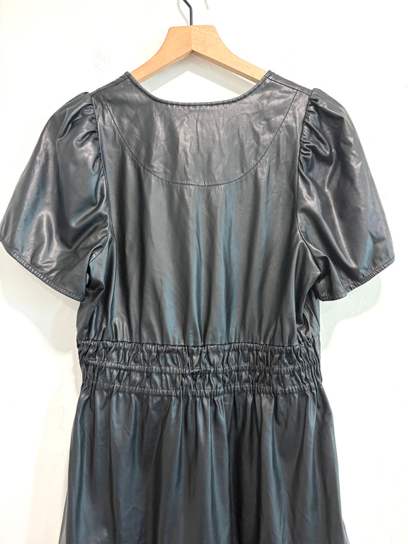Faux Leather Dress