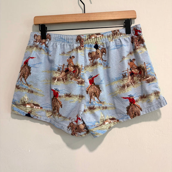Cowboy Flannel Sleep Shorts
