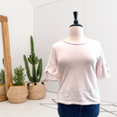 Eyelet Sleeve Tee-2