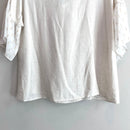 Bow Front Semi-Sheer Fleck Sleeve Top-12