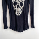 Rhinestone Skull Hooded Top-5