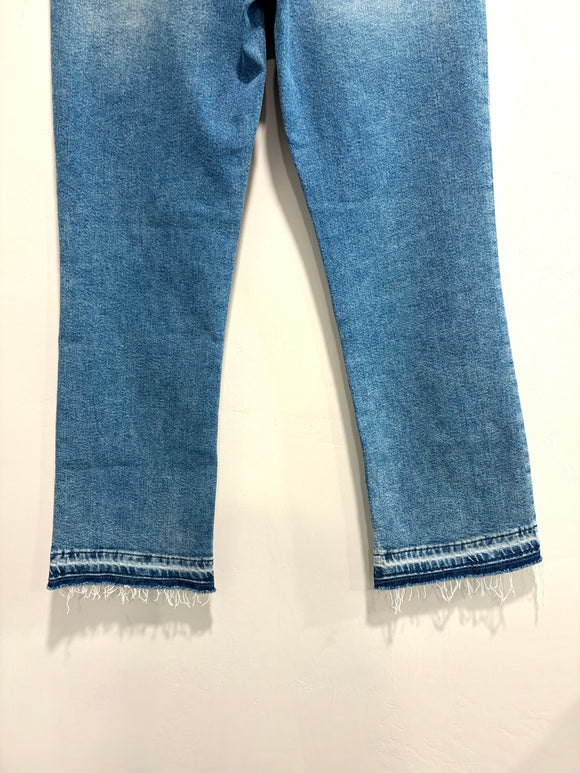 High Rise Slim Kick Jeans