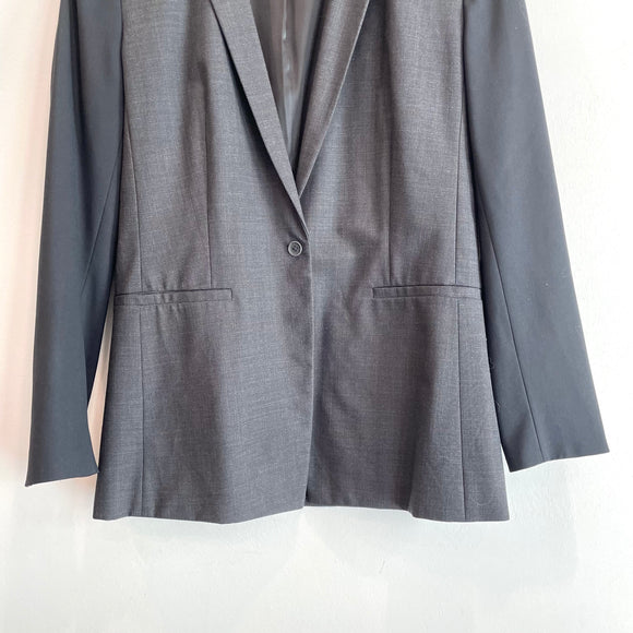 Leather Trim Blazer