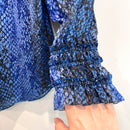 Snakeskin Floral Silk Blend Top-14