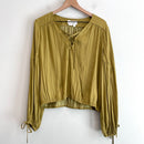 Lace Up V-Neck Top-2